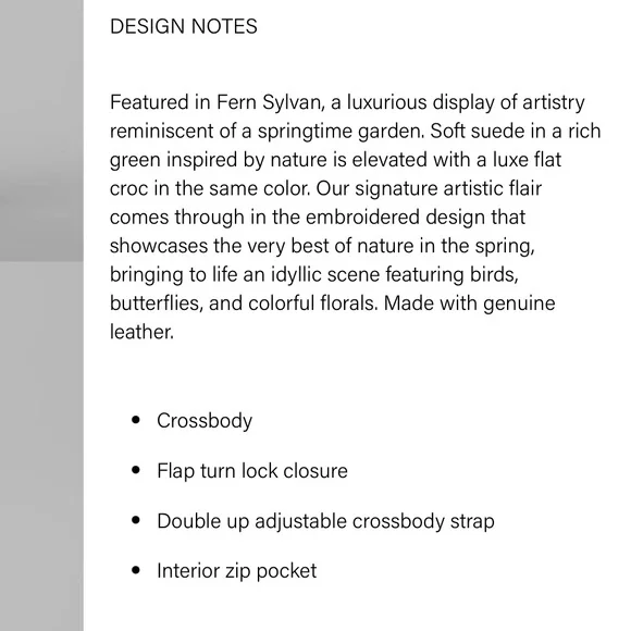 Brahmin Briar Fern Sylvan, Embroidered Green Crossbody Bag. Rare & Unique - Picture 7 of 8